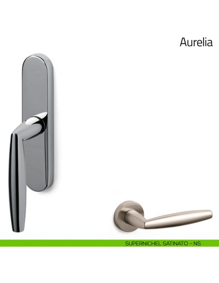 Maniglia per finestra cremonese Aurelia Olivari supernichel satinato