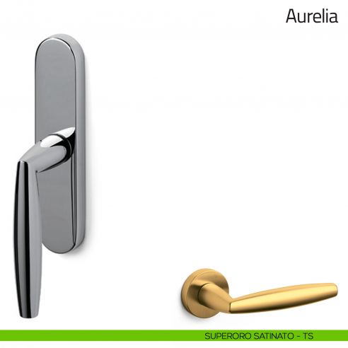 Maniglia per finestra cremonese Aurelia Olivari superoro satinato