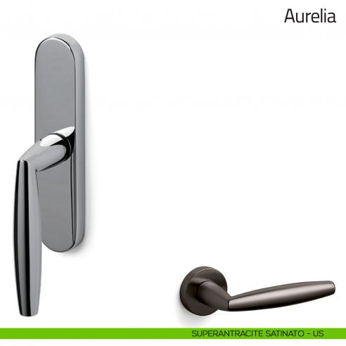 Maniglia per finestra cremonese Aurelia Olivari superantracite satinato