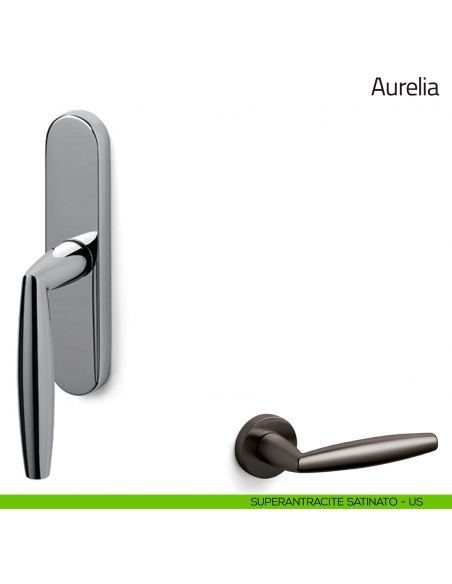 Maniglia per finestra cremonese Aurelia Olivari superantracite satinato