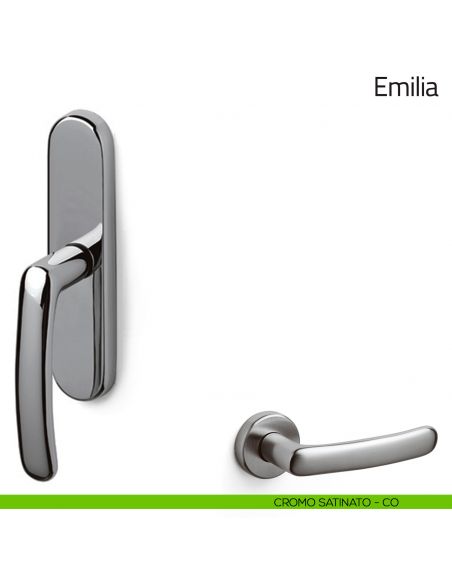 Maniglia per finestra cremonese Emilia Olivari cromo satinato
