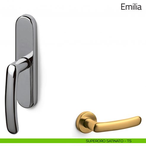 Maniglia per finestra cremonese Emilia Olivari superoro satinato