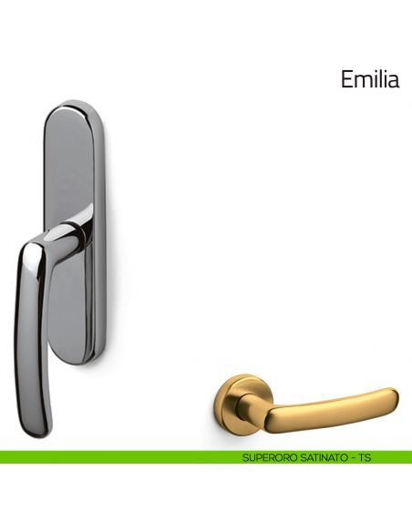 Maniglia per finestra cremonese Emilia Olivari superoro satinato