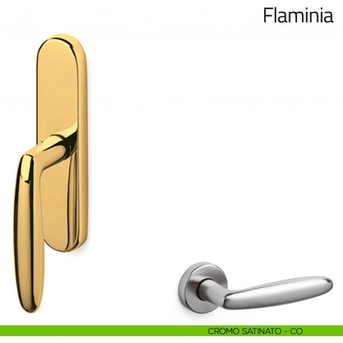 Maniglia per finestra cremonese Flaminia Olivari cromo satinato