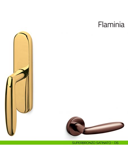 Maniglia per finestra cremonese Flaminia Olivari superbronzo satinato