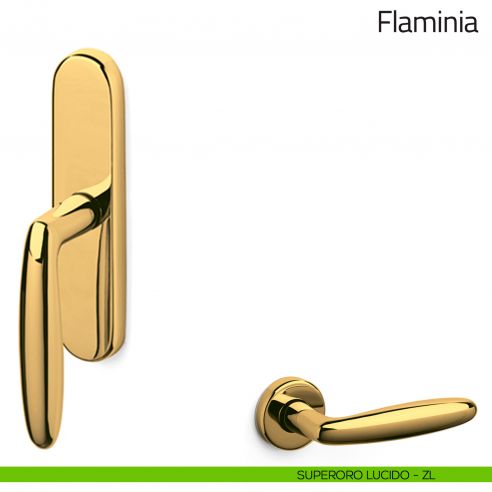 Maniglia per finestra cremonese Flaminia Olivari superoro lucido