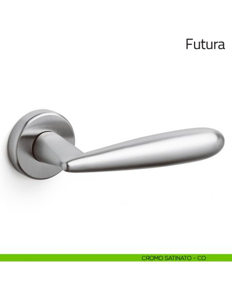 Maniglia per porta Futura Olivari cromo satinato