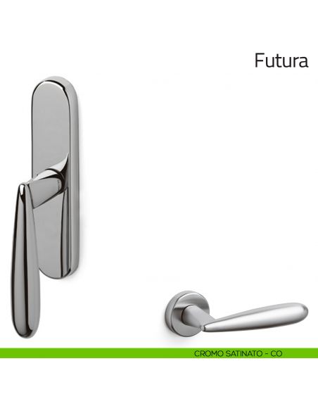 Maniglia per finestra cremonese Futura Olivari cromo satinato