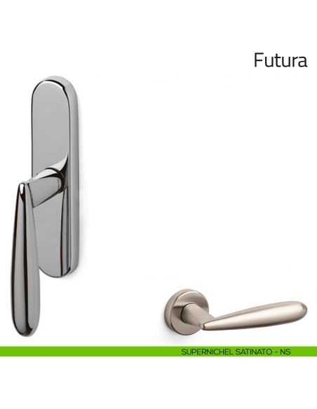 Maniglia per finestra cremonese Futura Olivari supernichel satinato