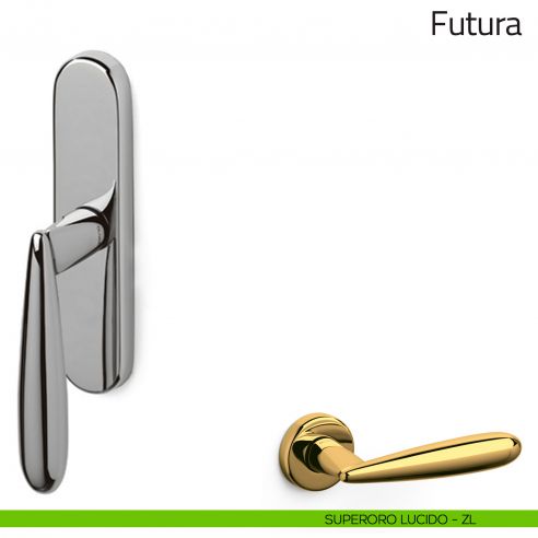 Maniglia per finestra cremonese Futura Olivari superoro lucido