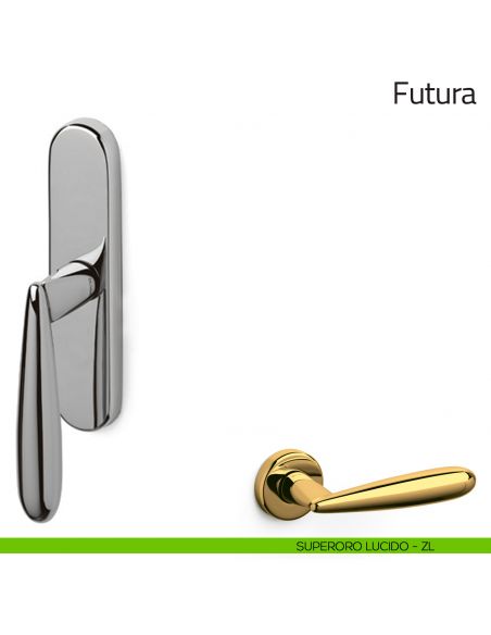 Maniglia per finestra cremonese Futura Olivari superoro lucido