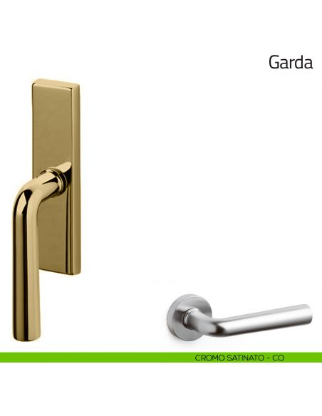 Maniglia per finestra cremonese Garda Olivari cromo satinato