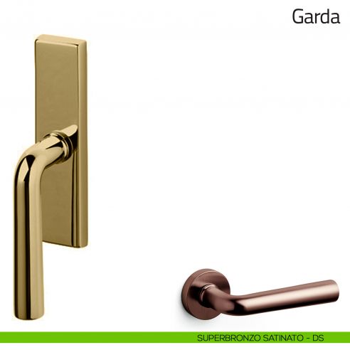 Maniglia per finestra cremonese Garda Olivari superbronzo satinato