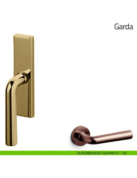 Maniglia per finestra cremonese Garda Olivari superbronzo satinato