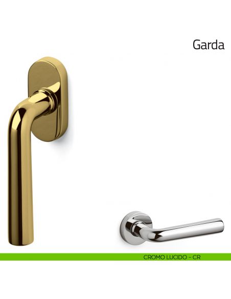 Maniglia per finestra martellina DK Garda Olivari cromo lucido