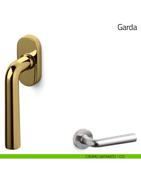 Maniglia per finestra martellina DK Garda Olivari cromo satinato