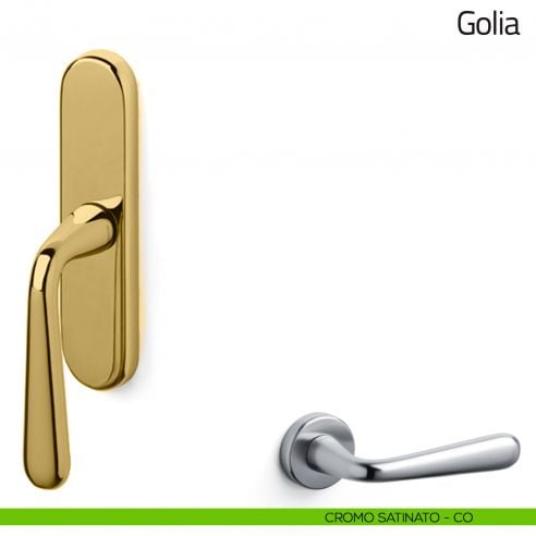 Maniglia per finestra cremonese Golia Olivari cromo opaco
