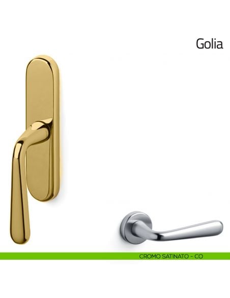 Maniglia per finestra cremonese Golia Olivari cromo opaco