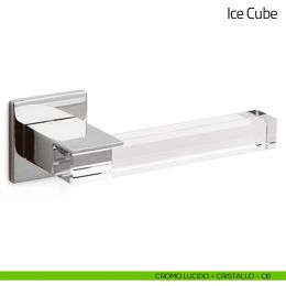 Maniglia in cristallo per porta Ice Cube Olivari bassa 2