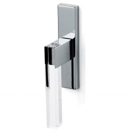 Maniglia in cristallo per finestra cremonese Ice Cube Olivari