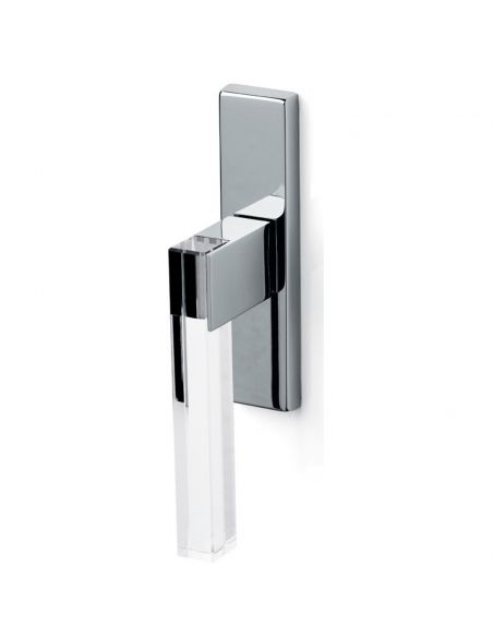 Maniglia in cristallo per finestra cremonese Ice Cube Olivari