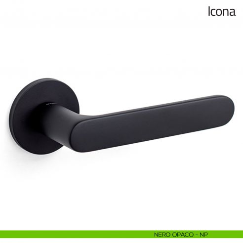 Maniglia per porta Icona Olivari nero opaco