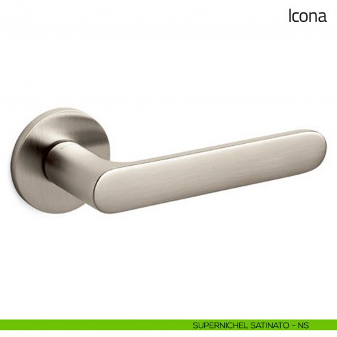 Maniglia per porta Icona Olivari supernichel satinato