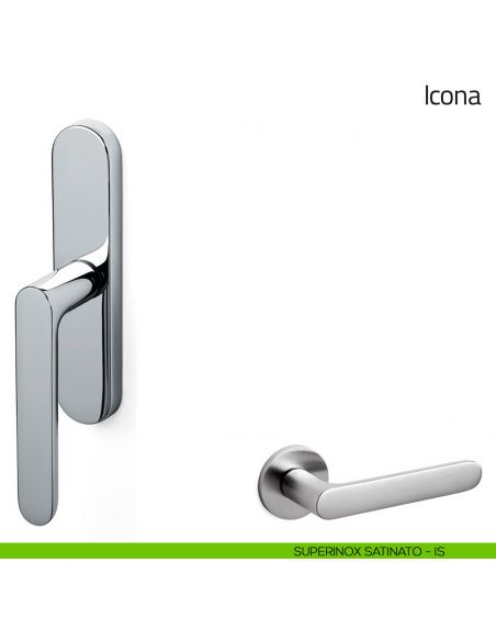 Maniglia per finestra cremonese Icona Olivari superinox satinato