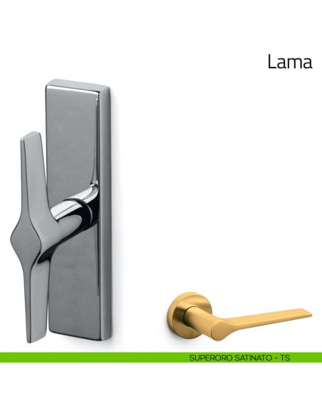 Maniglia per finestra cremonese Lama Olivari superoro satinato