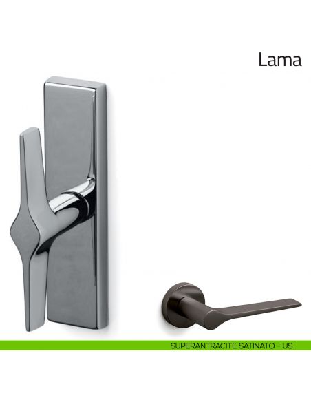 Maniglia per finestra cremonese Lama Olivari superantracite satinato