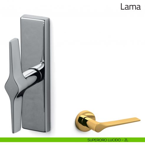 Maniglia per finestra cremonese Lama Olivari superoro lucido