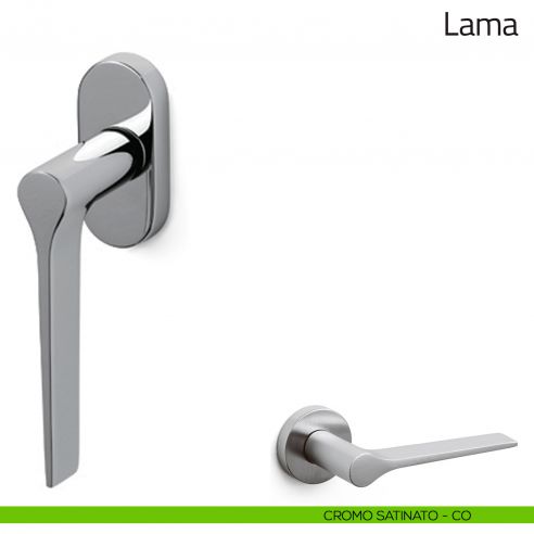 Maniglia per finestra martellina DK Lama Olivari cromo satinato