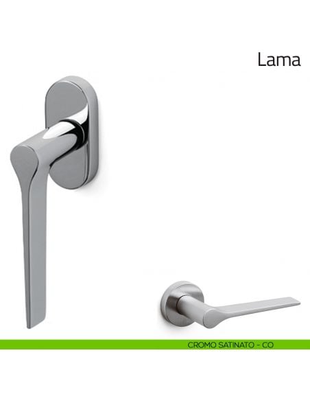 Maniglia per finestra martellina DK Lama Olivari cromo satinato