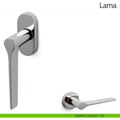 Maniglia per finestra martellina DK Lama Olivari cromo lucido