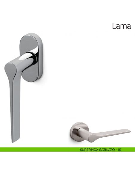 Maniglia per finestra martellina DK Lama Olivari superinox satinato