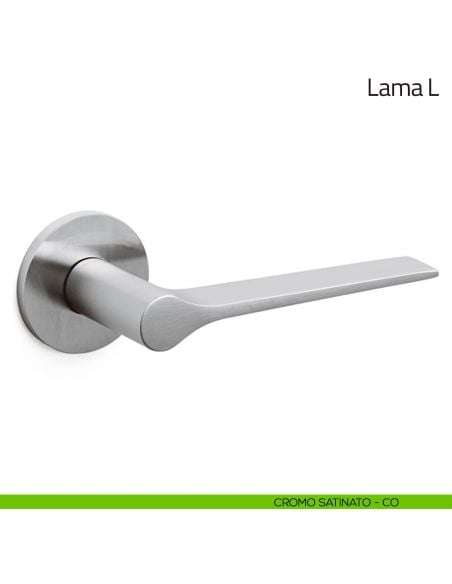 Maniglia per porta Lama L Olivari bassa cromo satinato