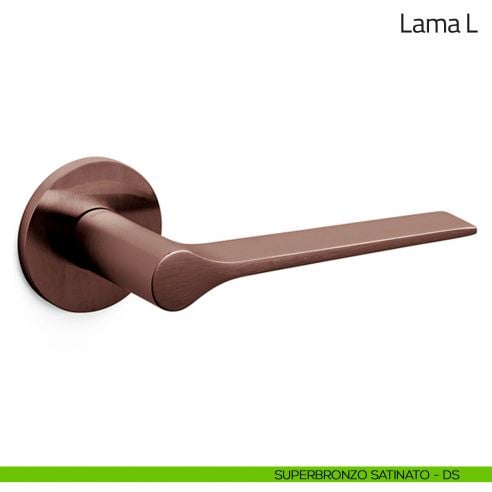 Maniglia per porta Lama L Olivari bassa superbronzo satinato