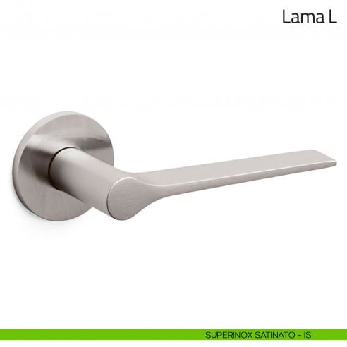 Maniglia per porta Lama L Olivari bassa superinox satinato