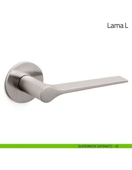 Maniglia per porta Lama L Olivari bassa superinox satinato