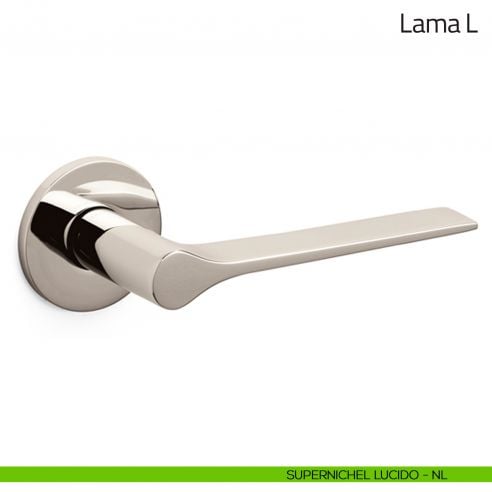 Maniglia per porta Lama L Olivari bassa supernichel lucido
