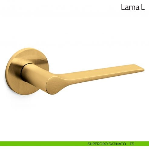 Maniglia per porta Lama L Olivari bassa superoro satinato