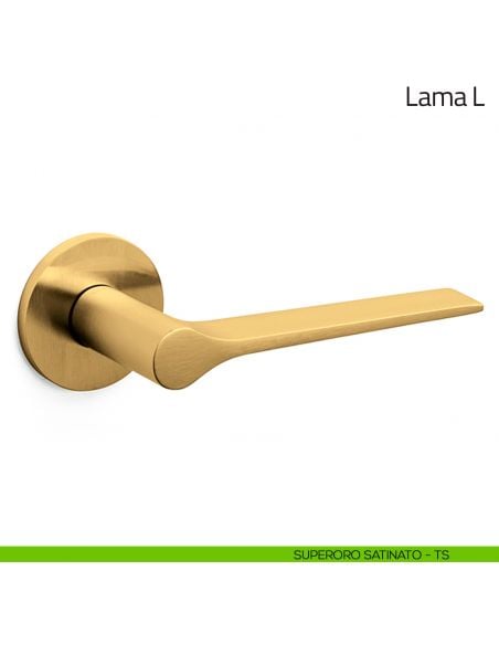 Maniglia per porta Lama L Olivari bassa superoro satinato