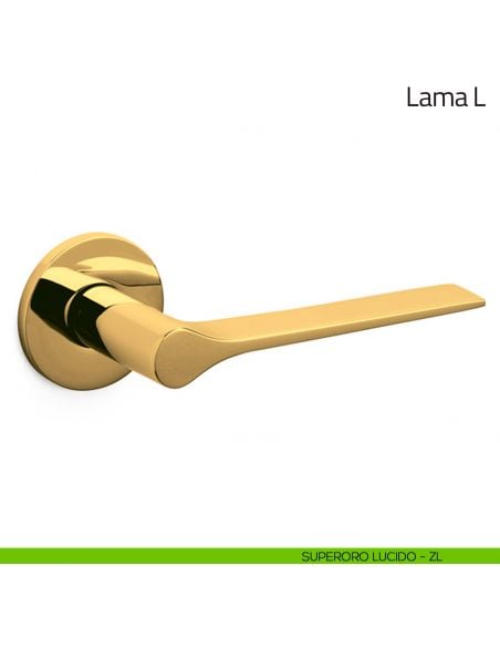 Maniglia per porta Lama L Olivari bassa superoro lucido