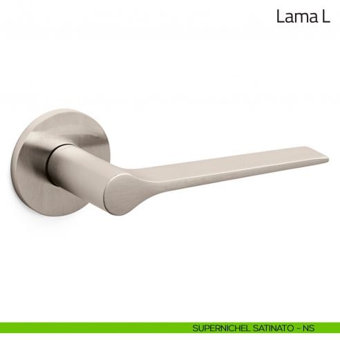 Maniglia per porta Lama L Olivari bassa supernichel satinato
