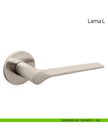 Maniglia per porta Lama L Olivari bassa supernichel satinato