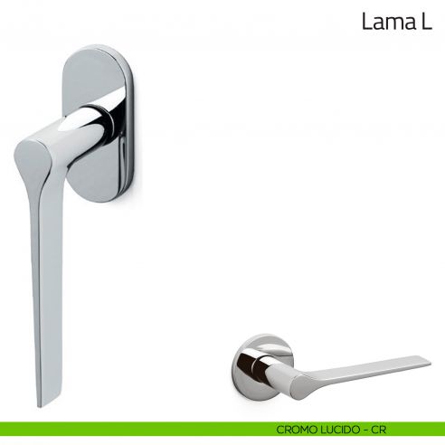 Maniglia per finestra martellina DK Lama L Olivari bassa cromo lucido