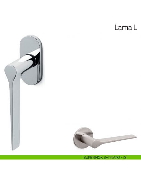 Maniglia per finestra martellina DK Lama L Olivari bassa superinox satinato