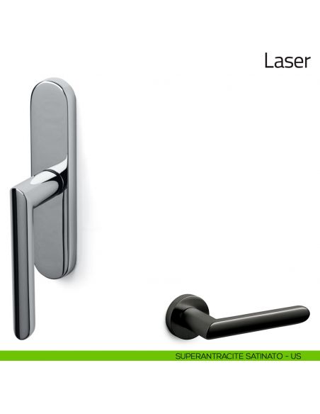 Maniglia per finestra cremonese Laser Olivari superantracite satinato