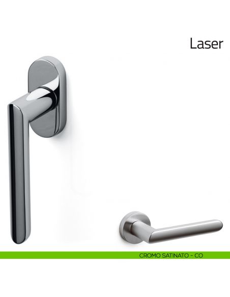 Maniglia per finestra martellina DK Laser Olivari cromo satinato