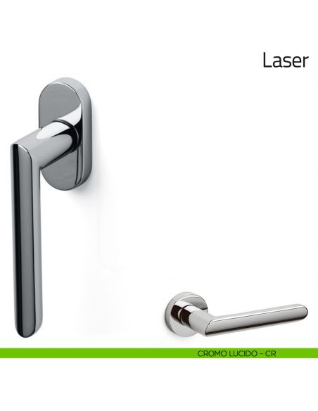 Maniglia per finestra martellina DK Laser Olivari cromo lucido